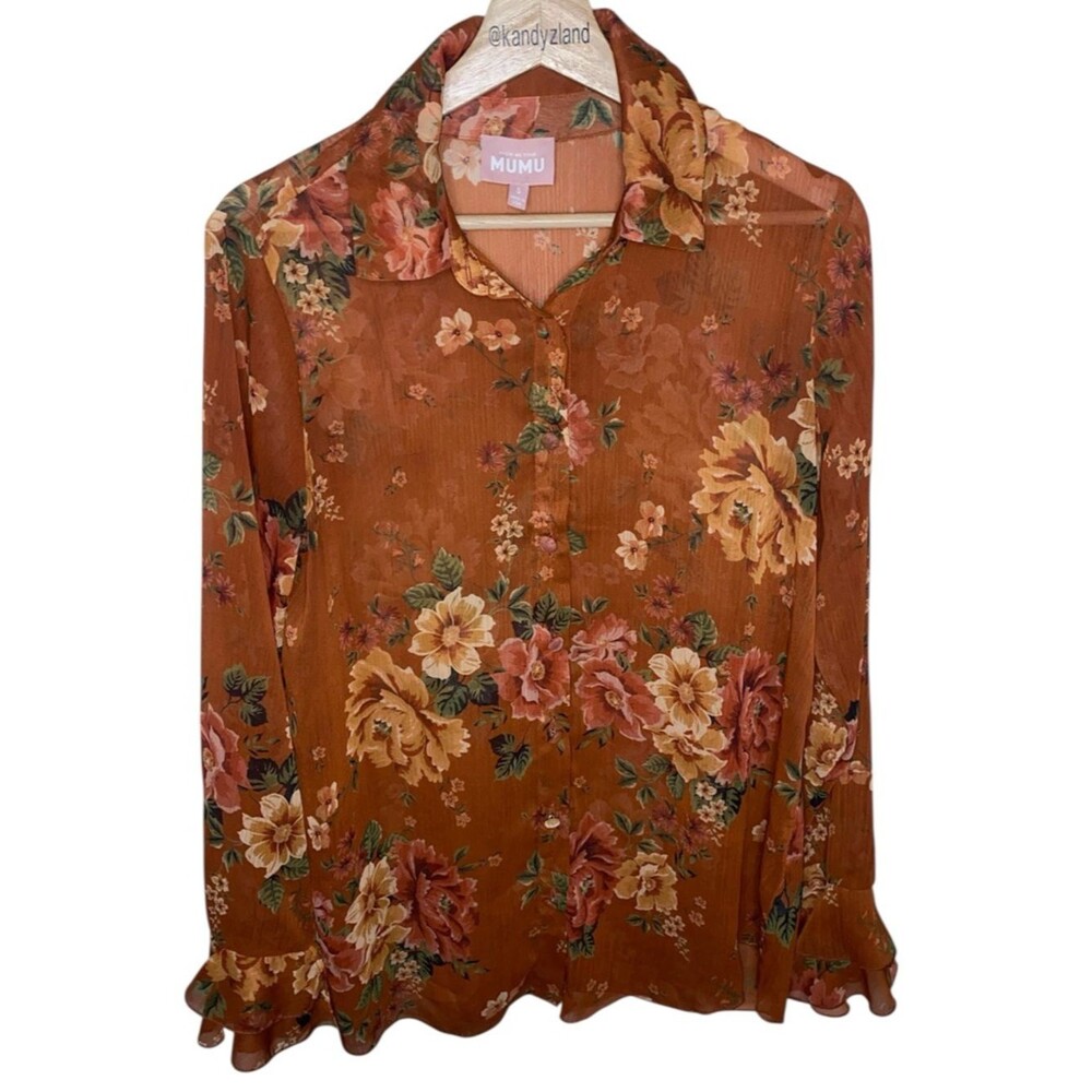 SHOW ME YOUR MUMU Carmela Top in the Garden Harvest pattern - Picture 4 of 7